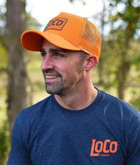 LoCo Patch Orange Trucker Hat - LoCo Cookers