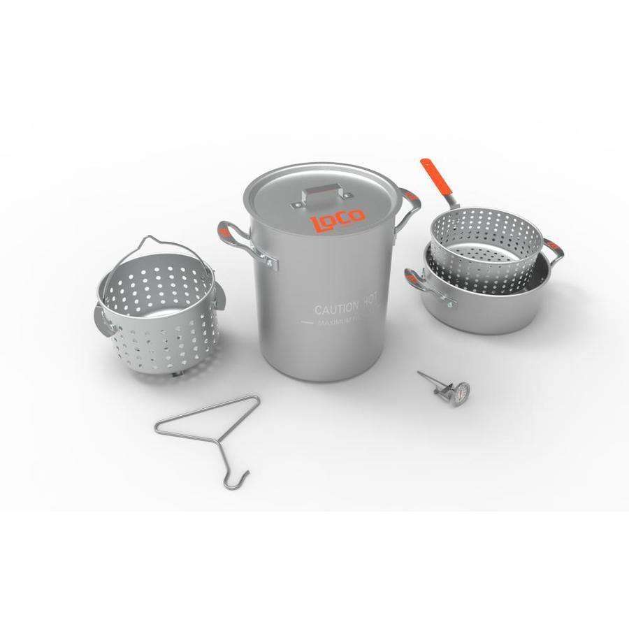 30 QT Boil Fry Steam Pot Kit - LoCo Cookers